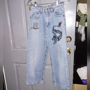 Vintage Kids Fifty 50 Wide Leg Jeans sz 12